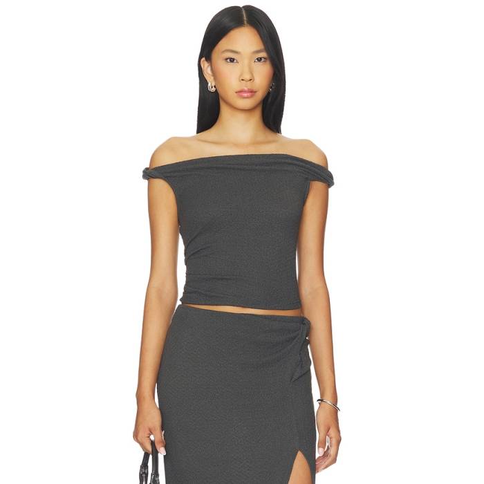 Astr The Label 【 Lindy Top Women Charcoal 】 レディース 濃灰色