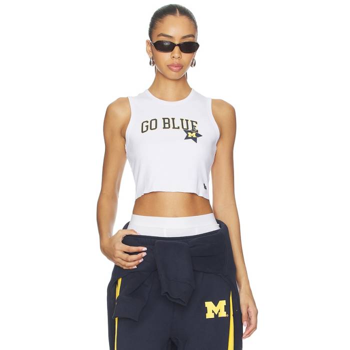 Hype And Vice 【 University Of Michigan Tank Top Women White 】 ミシガン タンクトップ レディース 白色 ホワイト｜スニケス