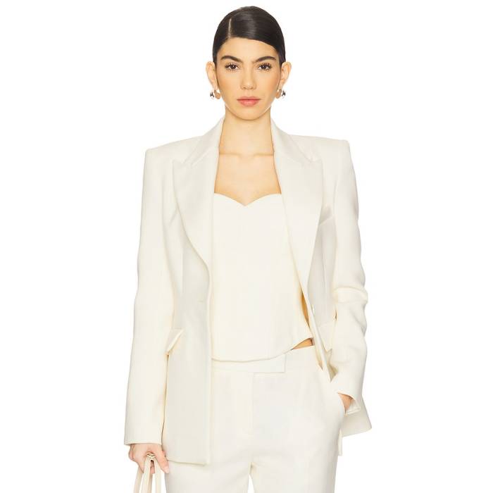 Alex Perry 【 Fitted Suiting Blazer Women Ecru 】 ブレイザー レディース