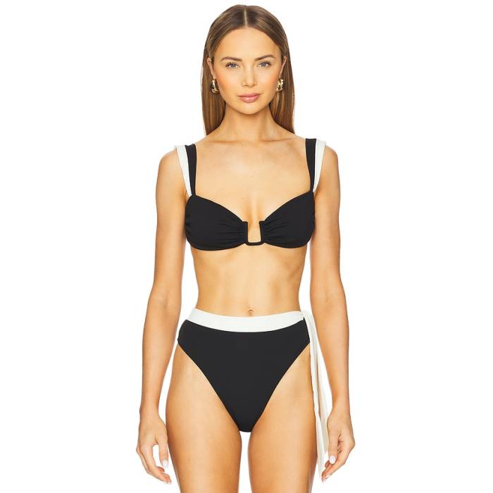 Away That Day 【 Cannes Bikini Top Women Black &Amp; Ivory 】 レディース 黒色 ブラック アイボリー｜スニケス