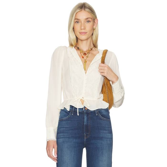 ページ Paige 【 Britt Blouse Women Antique White 】 レディース 白いこと 白いこと