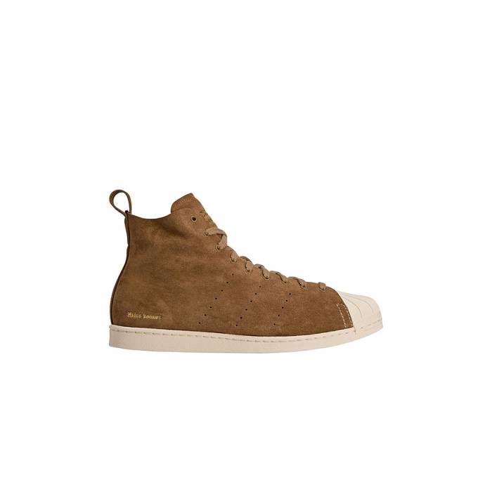 Adidas By Wales Bonner 【 Superstar Hi Sneakers Men Supplicol, Chalk White, &Amp; Night Brown 】 Superstar スーパースター メンズ ナイト 茶色 ブラウン|スニケス