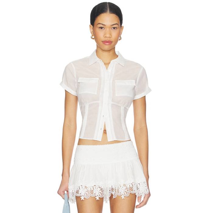 Guizio 【 Chest Pocket Top Women White 】 レディース 白色 ホワイト|スニケス