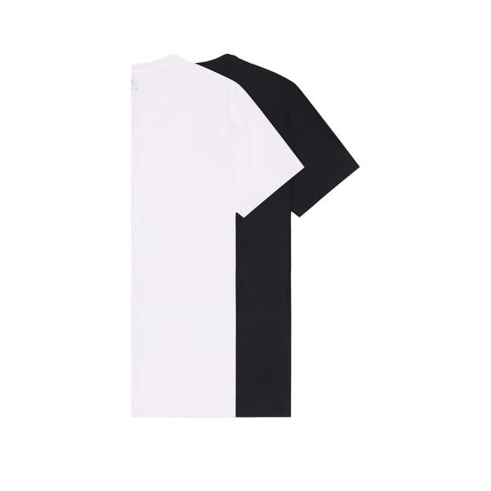命令すること Commando 【 Microfiber 2 Pack V-Neck Undershirt Men Black \u0026Amp; White 】 Vのど首 メンズ 黒いこと 黒いこと 白いこと 白いこと