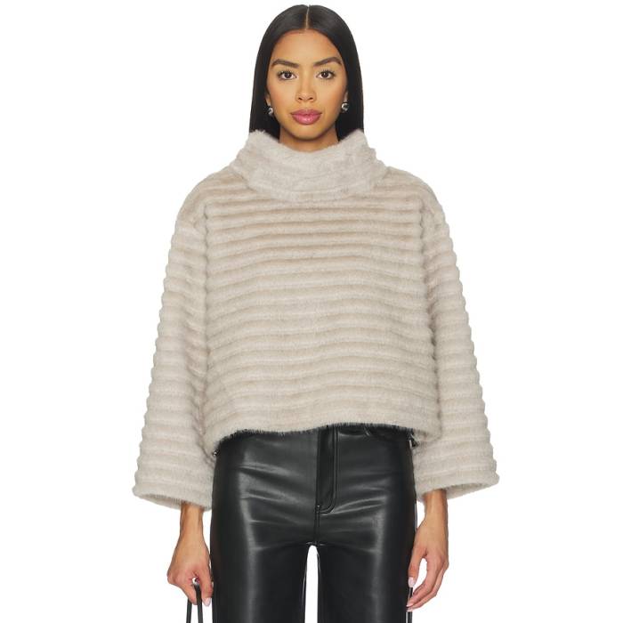 Jocelyn 【 Faux Mink Pullover Sweatshirt Women Pearl 】 汗水 調教師 レディース パール