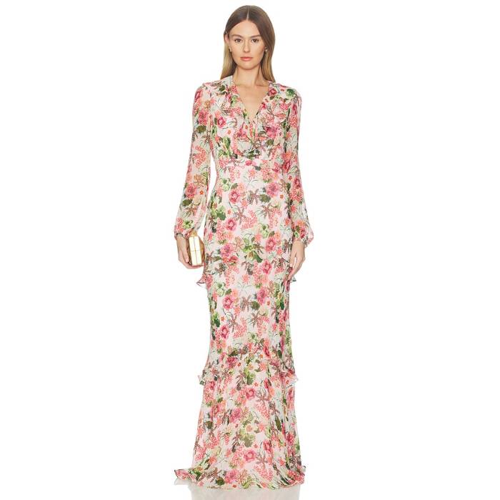 Saloni 【 Rita-C Dress Women Plumeria Blush 】 ドレス レディース｜スニケス