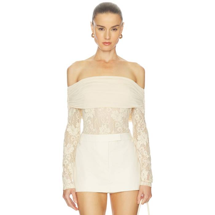 ジマーマン Zimmermann 【 Story 1 Bodysuit Top Women Cream 】 上半身背広 レディース 皮膚軟化剤