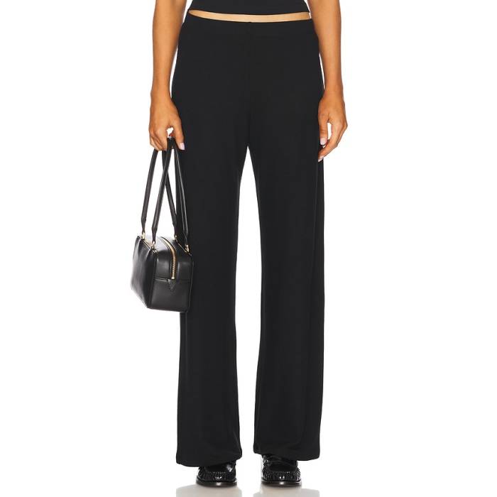 Leset 【 Lauren Wide Leg Pant Women Black 】 ズボン下 レディース 黒いこと 黒いこと