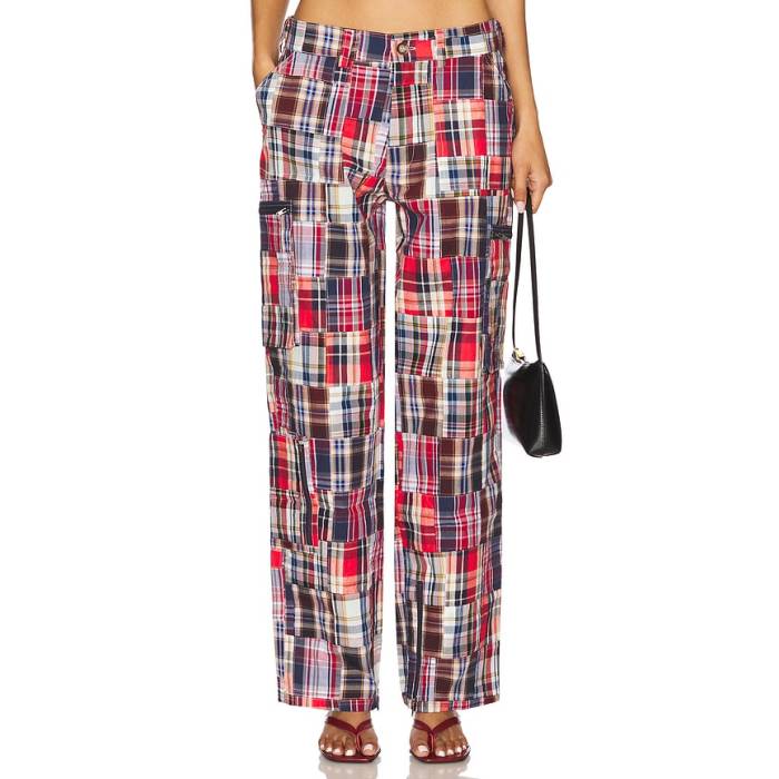 Guizio 【 Adrian Patchwork Pant Women Blue Multi 】 ズボン下 レディース 青味 青み