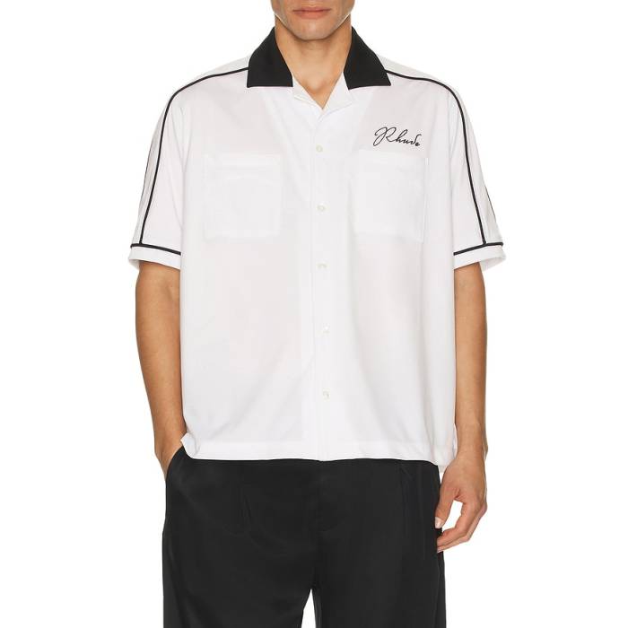 ルード Rhude 【 Fonda Del Sol Bowling Shirt Men White, Black, &Amp; Yellow 】 メンズ yellow 黄色・イエロー｜スニケス 57,530円