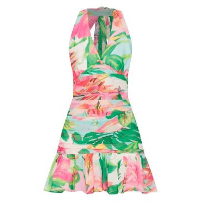 バル点点 Bardot 【 Mave Halter Neck Mini Dress Women Pink Floral 】 お召しもの レディース pink サクラ色