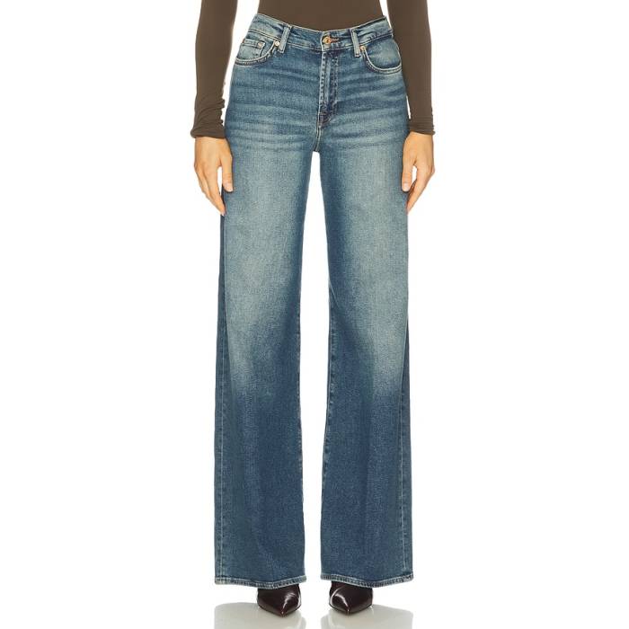 セブンフォーオールマンカインド 7 For All Mankind 【 Lotta Wide Leg Jeans Women Sea Level 】 デニム レディース