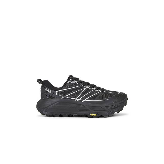 Hoka 【 Mafate Speed 2 Ts Sneaker Women Black \u0026Amp; Carbon Black 】 Speed 機敏さ 靴 スニーカー レディース 黒いこと 黒いこと 炭素