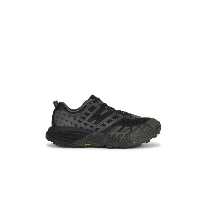 Hoka 【 Speedgoat 2 Sneaker Women Black \u0026Amp; Asphalt Grey 】 靴 スニーカー レディース 黒いこと 黒いこと 薄墨色 薄墨色