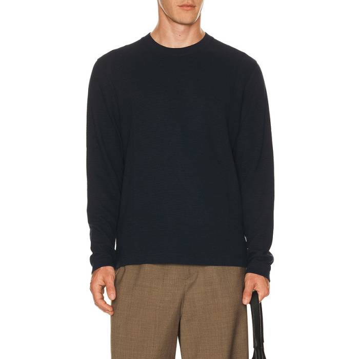 セオリー Theory 【 Delroy Long Sleeve Tee Men Baltic 】 Sleeve スリーブ Tシャツ メンズ|スニケス