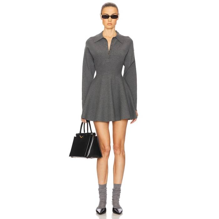 Helsa 【 Saffron Mini Knit Dress Women Heather Grey 】 編み物 お召しもの レディース heather ギョリュウモドキ 薄墨色 薄墨色