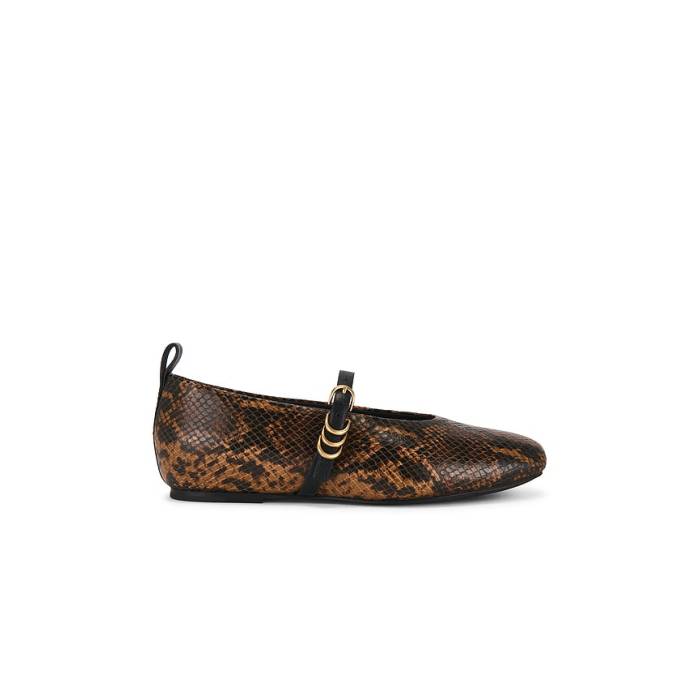 ラグアンドボーン Rag \u0026 Bone 【 Spire Mary Jane Flat Women Brown Snake 】 レディース 赤銅色 赤銅色