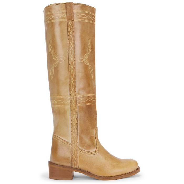 Dico Copenhagen 【 Ann Gaucho With Western Stitching Boot Women Light Tan Escovado 】 ウェスタン ブーツ レディース｜スニケス