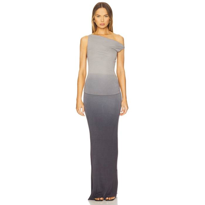 Aya Muse 【 Hali Dress Women Gray Blue 】 御召しもの レディース gray 薄墨色・薄墨色・薄墨色 青味 青み