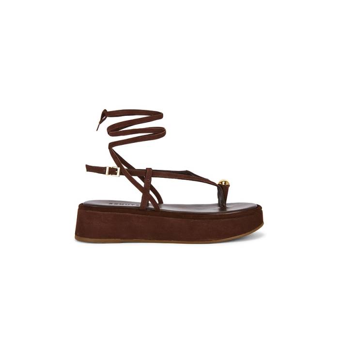 シュッツ Schutz 【 Zadie Platform Sandal Women Chestnut Brown 】 レディース 茶色 ブラウン|スニケス