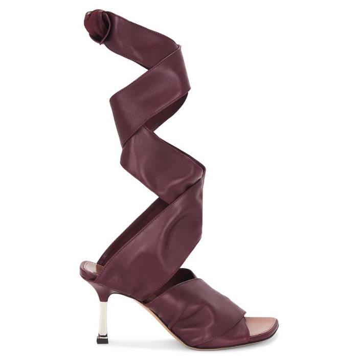 光の都市 一つ星の州 Paris Texas 【 Lorena Lace Up 75 Sandal Women Rouge Noir 】 レディース
