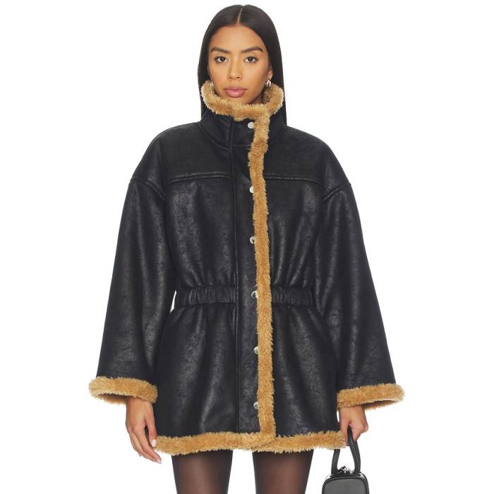 Simonmiller 【 Yara Faux Shearling Jacket Women Black 】 Jacket 上衣 レディース 黒いこと 黒いこと