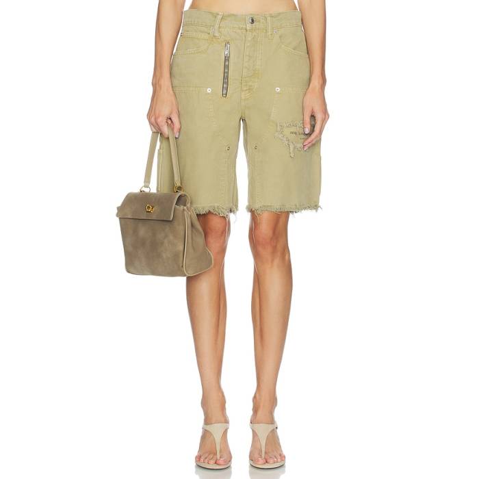 アレキサンダーワン Alexander Wang 【 Mid Rise Carpenter Short With Zip Women Vintage Army Green 】 ミッド ライズ レディース vintage ビンテージ・ヴィンテージ 正規陸軍 green 緑・緑であること