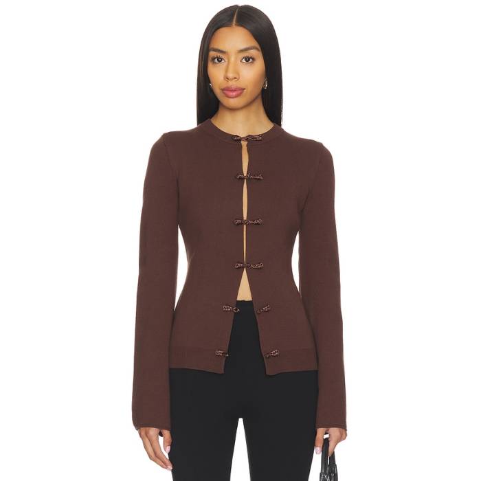 Sau Lee 【 Clover Cardigan Women Espresso 】 カーディガン レディース｜スニケス