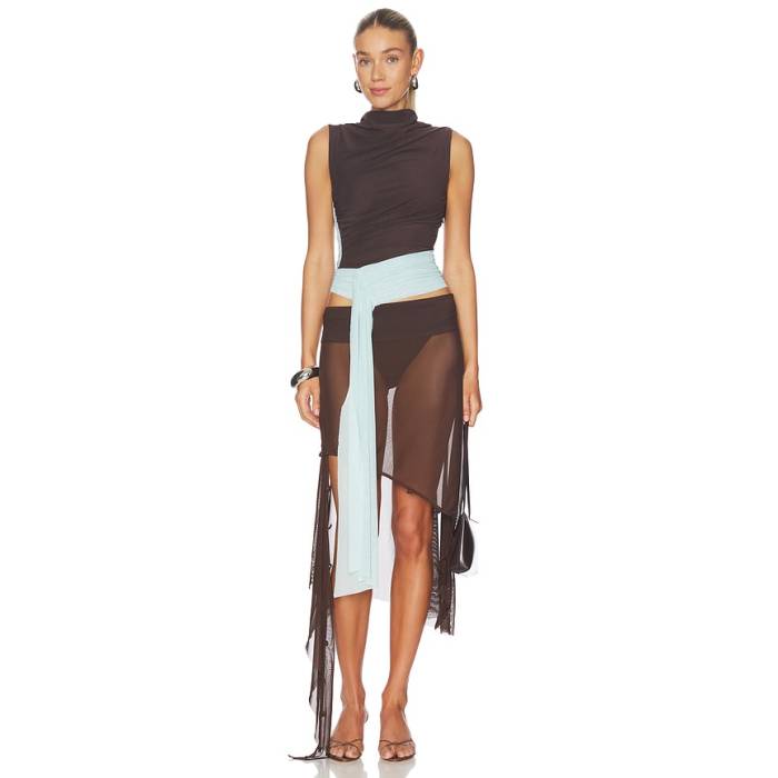 Bec + Bridge 【 Conni Top Women Arctic Blue \u0026Amp; Dark Choc 】 レディース 青碧 青碧