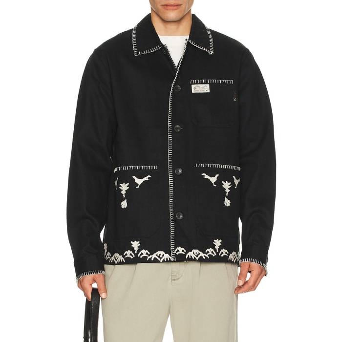 スコッチアンドソーダ Scotch \u0026 Soda 【 Embroidered Cotton Blend Jacket Men Anthracite 】 Jacket ジャケット メンズ