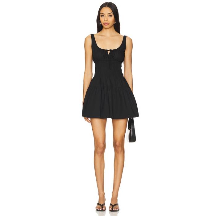 Ciao Lucia 【 Gianluca Dress Women Black 】 御召しもの レディース 黒いこと 黒いこと