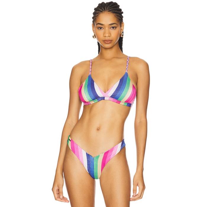 マージ Maaji 【 Candy Stripes Rasha Bikini Top Women Dark Blue 】 レディース 青み 青色