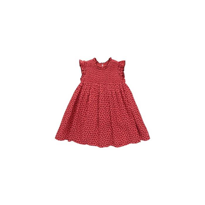 Pink Chicken 【 Girls Stevie Dress Girls Red Mini Hearts 】 お召しもの お坊っちゃん キッズ Red 赤・赤いこと