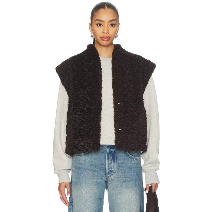Lamarque 【 Dua Vest Women Dark Brown 】 ベスト レディース 茶色 ブラウン｜スニケス