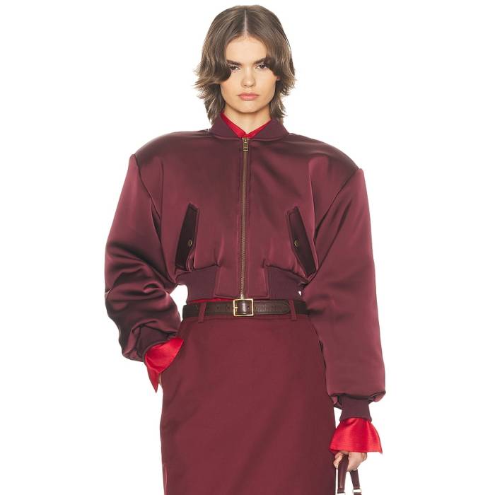 Helsa 【 The Satin Puff Bomber Women Mulberry 】 サテン レディース|スニケス