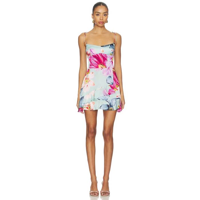 アマンダアプリチャード Amanda Uprichard 【 Magnolia Romper Women Blue Multi 】 ロンパース レディース 青碧 青碧
