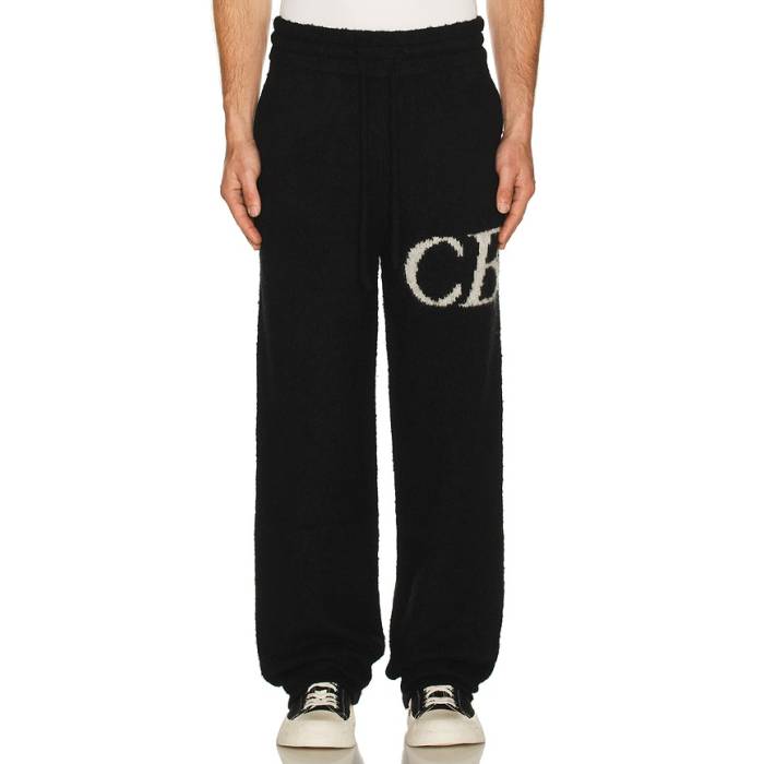 Cole Buxton 【 Logo Knit Pants Men Black 】 ロゴタイプ 編み物 メンズ 黒いこと 黒いこと