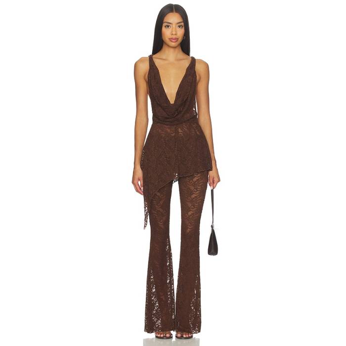 Superdown 【 Colson Pant Set Women Brown 】 ズボン下 レディース 赤銅色 赤銅色
