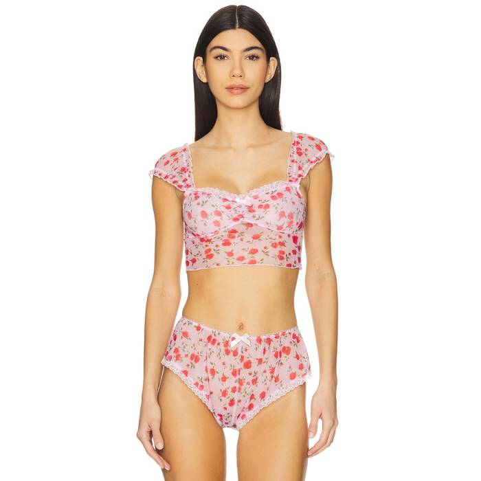 For Love \u0026 Lemons 【 Lottie Sleep Top Women Pink 】 レディース pink サクラ色