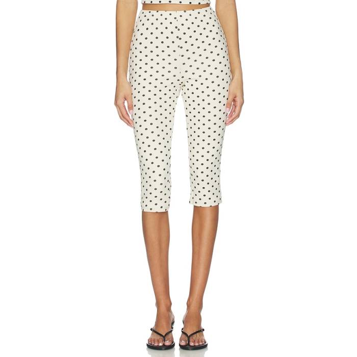 More To Come 【 Iris Capri Women Cream \u0026Amp; Black Dot 】 レディース クリーム 黒色 ブラック