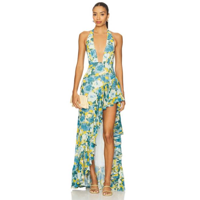 Lovers And Friends 【 Eloise Gown Women Blue Multi Floral 】 レディース 青み 青色