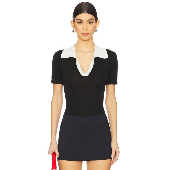 All The Ways 【 Drea Bodysuit Women Black & White 】 ボディースーツ レディースファッション トップス その他 レディース 黒色 ブラック 白色 ホワイト