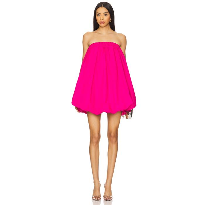 スサナモナコ Susana Monaco 【 Poplin Bubble Dress In Sugar Women Fuchsia 】 バブル ドレス レディース｜スニケス