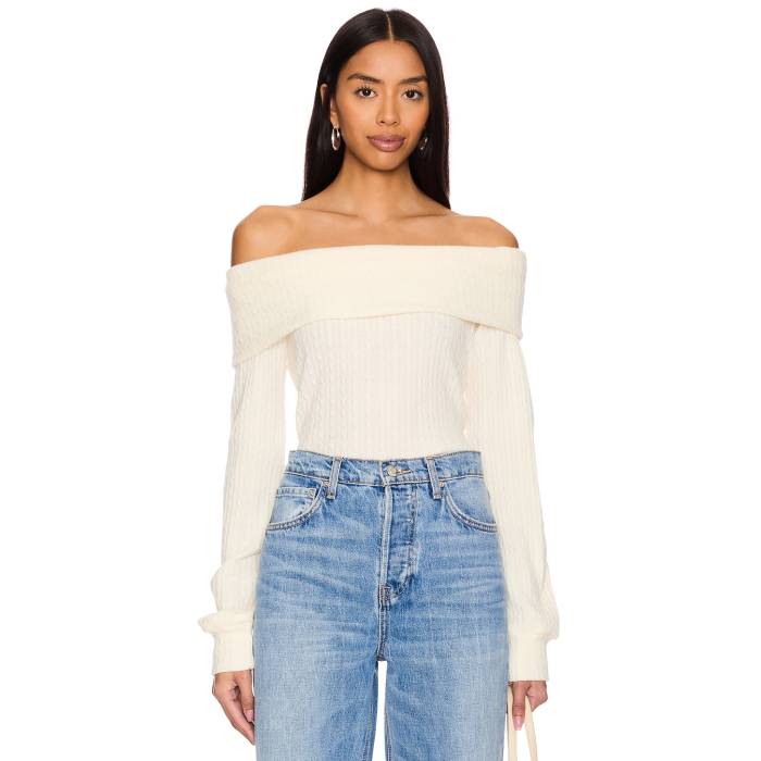 Bobi 【 Off Shoulder Top Women Ivory 】 レディースファッション トップス その他 レディース アイボリー 18,830円