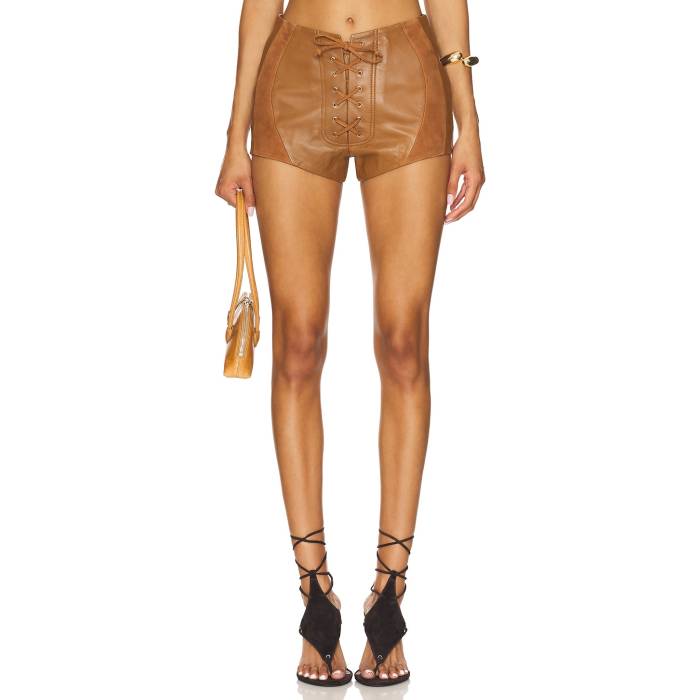 Retrofete 【 Agda Suede Short Women Cognac 】 スエード・スウェード レディース
