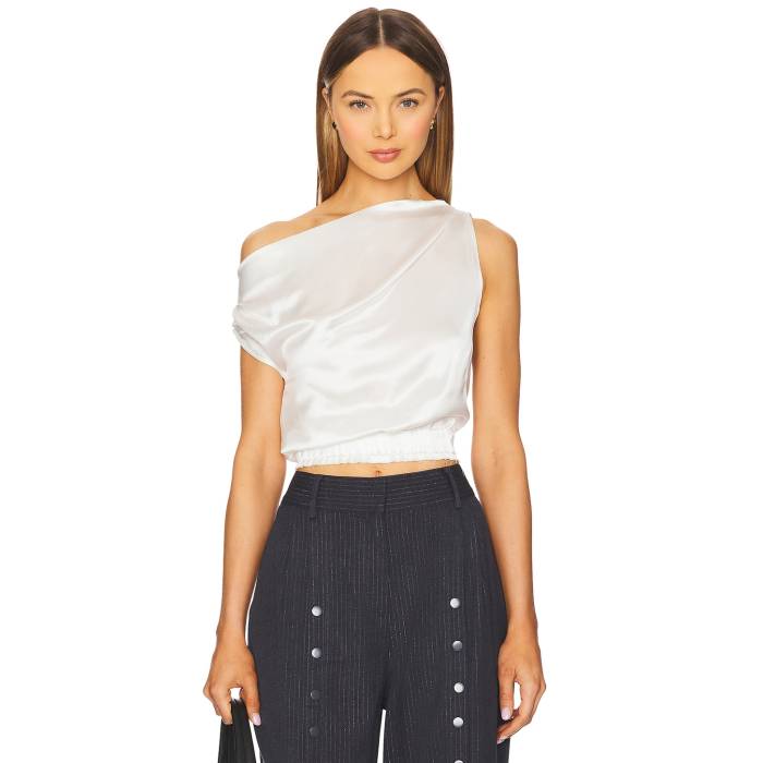 Nonchalant Label 【 Adelina Crop Top Women Ivory 】 Crop クロップ レディース 象牙色