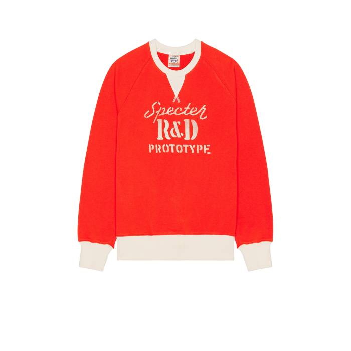 デウスエクスマキナ Deus Ex Machina 【 Specter R\u0026D Crew Sweatshirt Men Mars Red 】 労働者の一団 汗水 調教師 メンズ Red 赤・赤いこと