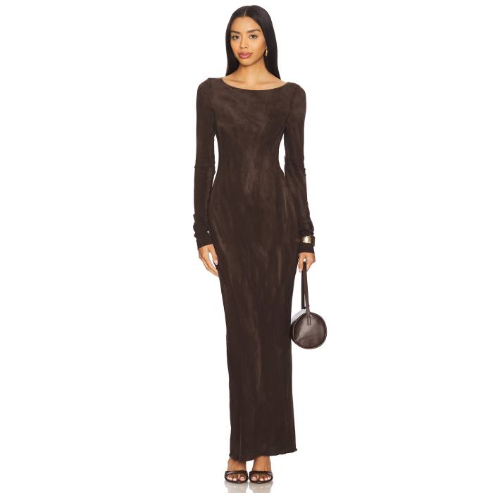 Cotton Citizen 【 Marbella Long Sleeve Maxi Dress Women Vintage Chocolate 】 Sleeve スリーブ ドレス レディースファッション ドレス レディース vintage ビンテージ・ヴィンテージ 38,285円