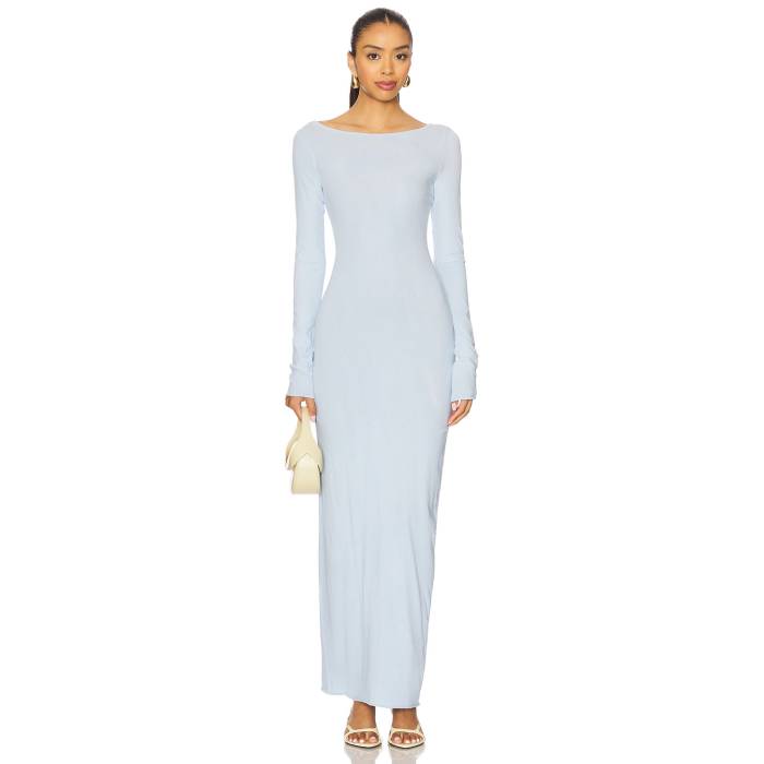 Cotton Citizen 【 Marbella Long Sleeve Maxi Dress Women Vintage Powder Blue 】 Sleeve スリーブ ドレス レディースファッション ドレス レディース vintage ビンテージ・ヴィンテージ 青色 ブルー