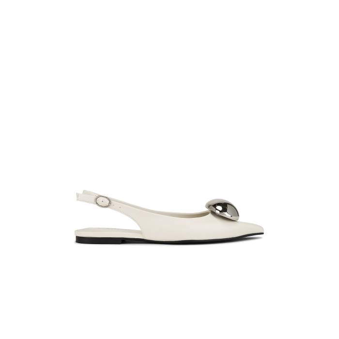 ジェフリーキャンベル Jeffrey Campbell 【 Tactful Flats Women Ivory Crinkle Silver 】 靴 レディース靴 その他 レディース アイボリー Silver 銀色・シルバー